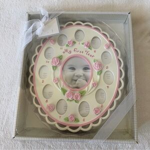 NEW First Impressions brand My First Year Frame for baby girl